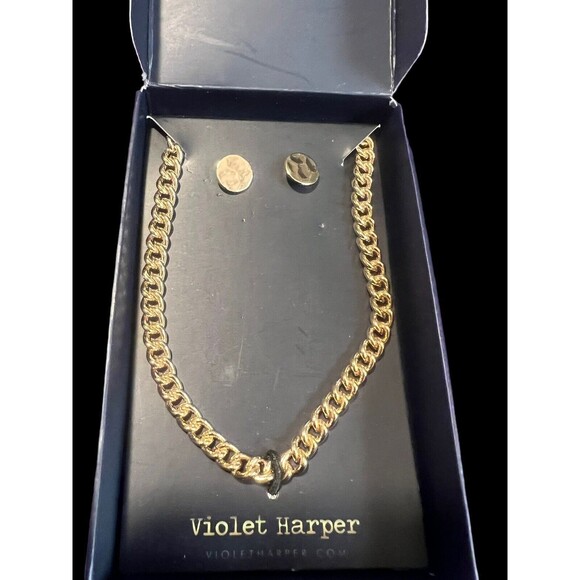 Violet Harper Necklace and Earring Set, New - Picture 1 of 3